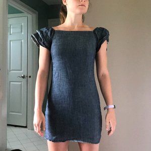 Dark Jean Mini Tight Dress
